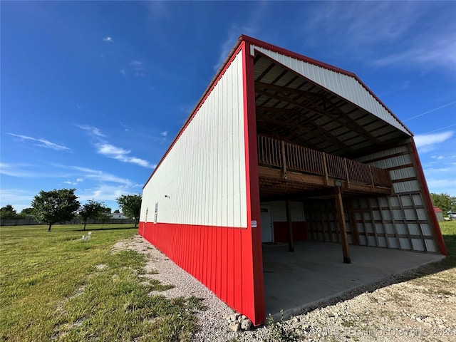 8815 Ashcroft Rd, Mounds, OK 74047 - view of pole building with a yard
