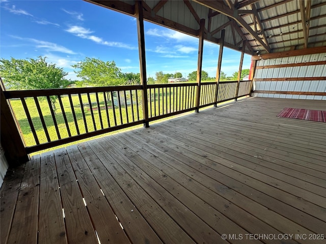 8815 Ashcroft Rd, Mounds, OK 74047 - view of wooden deck
