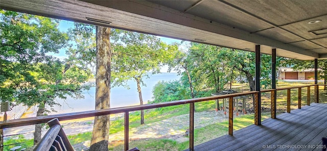 deck featuring visible vents