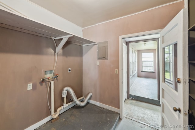 1117 W Chambers Ct, Claremore, OK 74017 - laundry area with laundry area, electric dryer hookup, washer hookup, and baseboards