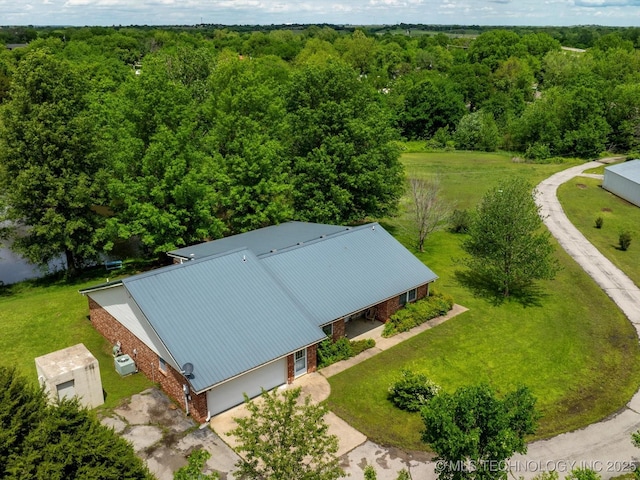 aerial view with a view of trees