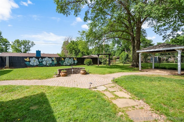 1022 W E St, Jenks, OK 74037 - view of yard with a gazebo