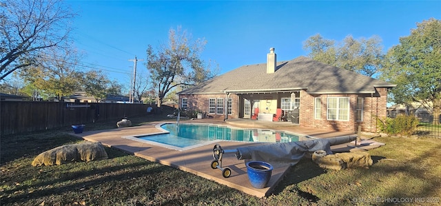 2501 Forest Ridge Parkway, Claremore, OK 74017 - view of swimming pool with a fenced backyard and a patio area