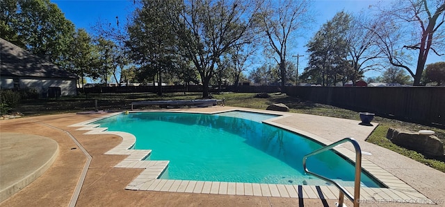 2501 Forest Ridge Parkway, Claremore, OK 74017 - view of swimming pool featuring a fenced backyard and a patio
