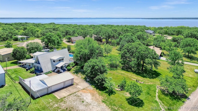 7626 Whispering Way, Kingston, OK 73439 - birds eye view of property with a water view