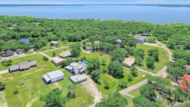 7626 Whispering Way, Kingston, OK 73439 - aerial view featuring a water view