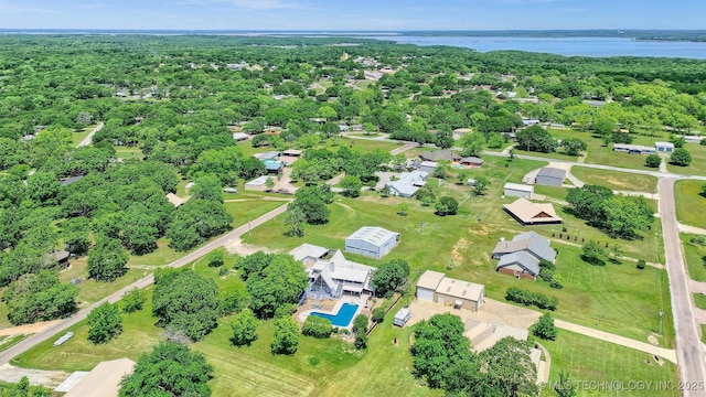 7626 Whispering Way, Kingston, OK 73439 - birds eye view of property featuring a water view