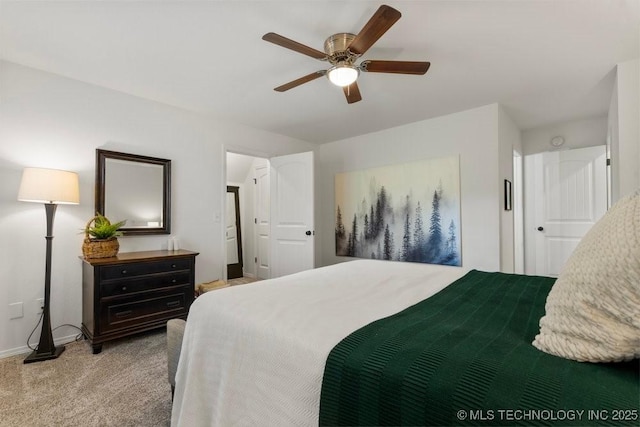 6811 S Sycamore Pl, Broken Arrow, OK 74011 - bedroom featuring carpet, baseboards, and a ceiling fan