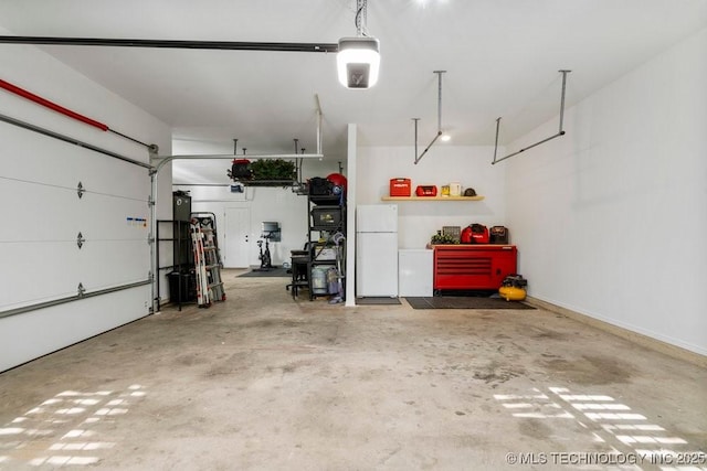 6811 S Sycamore Pl, Broken Arrow, OK 74011 - garage featuring freestanding refrigerator