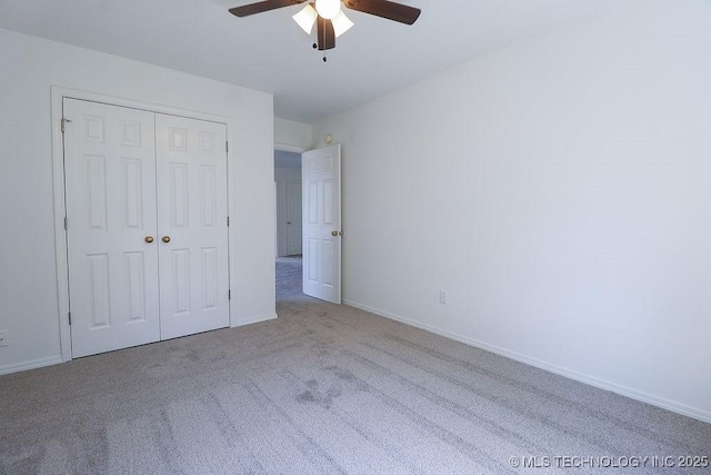 3934 S 199th E Ave, Broken Arrow, OK 74014 - unfurnished bedroom featuring carpet flooring, a closet, and ceiling fan
