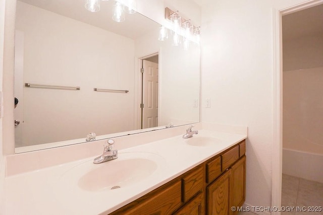 3934 S 199th E Ave, Broken Arrow, OK 74014 - full bath with double vanity and a tub