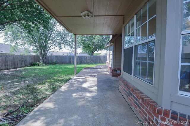 3934 S 199th E Ave, Broken Arrow, OK 74014 - fenced backyard with a patio area