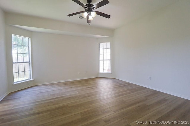 3934 S 199th E Ave, Broken Arrow, OK 74014 - unfurnished room with wood finished floors and ceiling fan