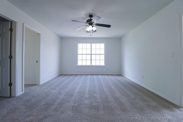 3934 S 199th E Ave, Broken Arrow, OK 74014 - carpeted spare room featuring a ceiling fan and baseboards