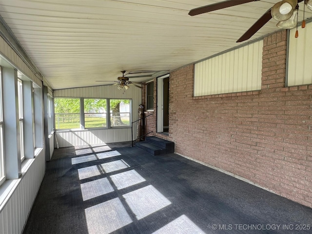 105 Hinton Blvd, Mannford, OK 74044 - unfurnished sunroom with ceiling fan