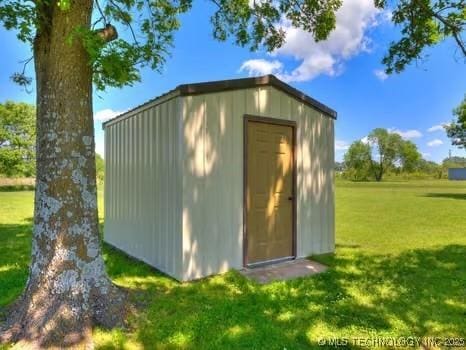 view of shed