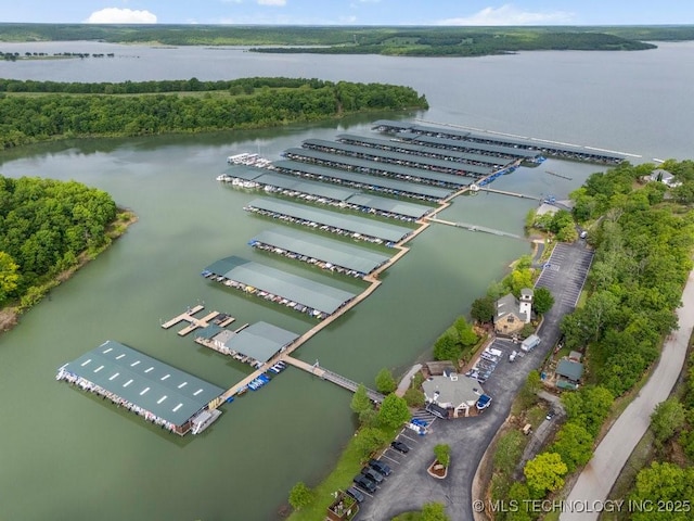 9639 Horizon Cir, Sperry, OK 74073 - birds eye view of property with a water view