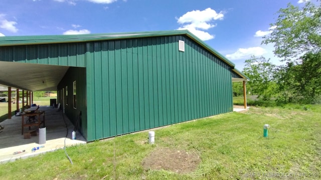 21316 County Road 502, Colcord, OK 74338 - view of side of property with a yard and a patio area