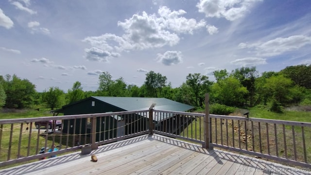 21316 County Road 502, Colcord, OK 74338 - view of wooden deck
