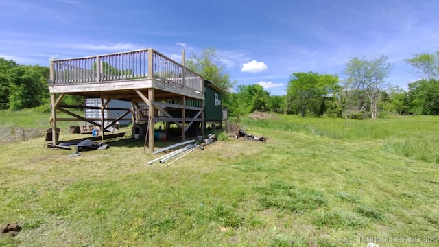 21316 County Road 502, Colcord, OK 74338 - view of yard featuring a deck