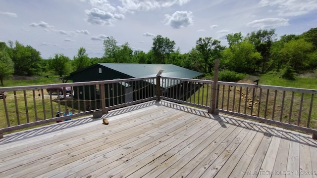 21316 County Road 502, Colcord, OK 74338 - view of wooden deck