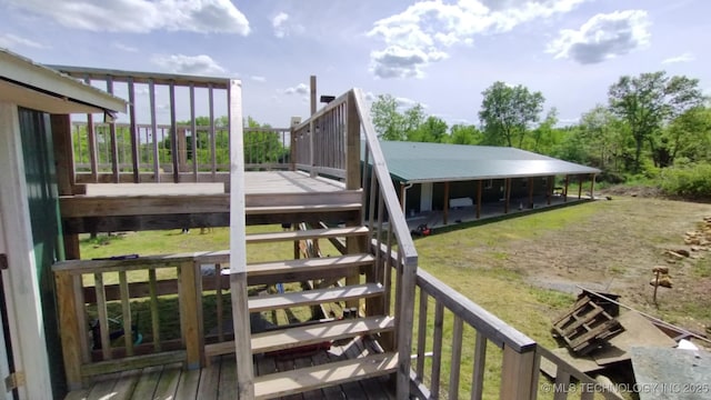 21316 County Road 502, Colcord, OK 74338 - deck with stairway