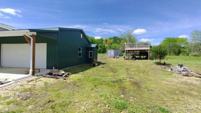 21316 County Road 502, Colcord, OK 74338 - view of yard with a garage