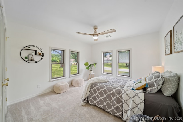1402 E 125th St S, Jenks, OK 74037 - bedroom featuring carpet, baseboards, and ceiling fan