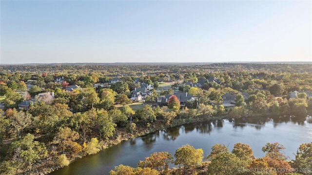 5263 Oak Leaf Dr, Tulsa, OK 74131 - aerial overview of property's location with a large body of water