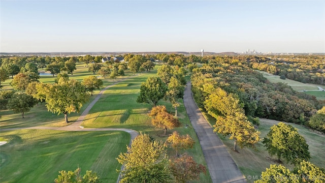 5263 Oak Leaf Dr, Tulsa, OK 74131 - aerial view of property's location featuring a local golf course and a tree filled landscape
