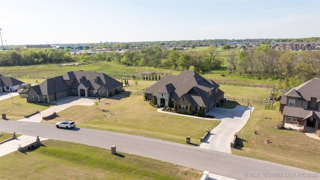 view from above of property