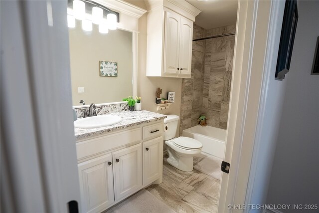 8342 N 149th E Ave, Owasso, OK 74055 - bathroom featuring vanity, toilet, and shower / bathtub combination