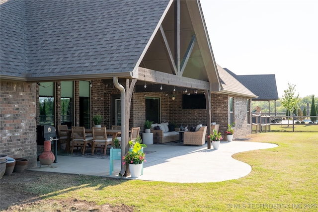 view of patio featuring outdoor lounge area