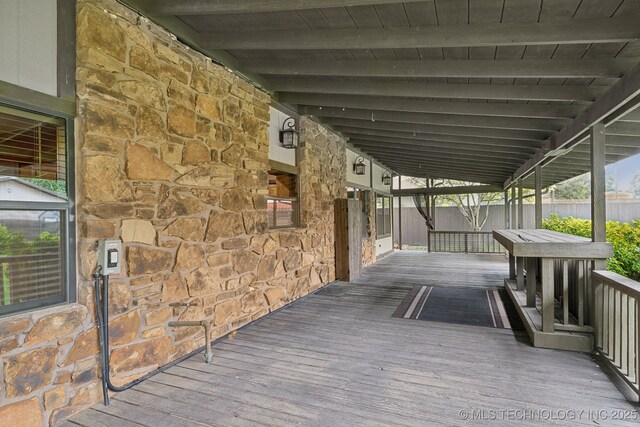 1405 W Huntsville St, Broken Arrow, OK 74011 - view of wooden terrace