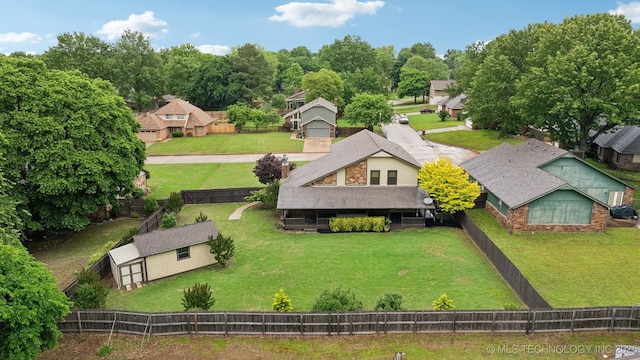 aerial perspective of suburban area