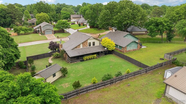 aerial perspective of suburban area