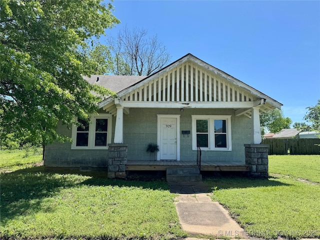 bungalow featuring a porch