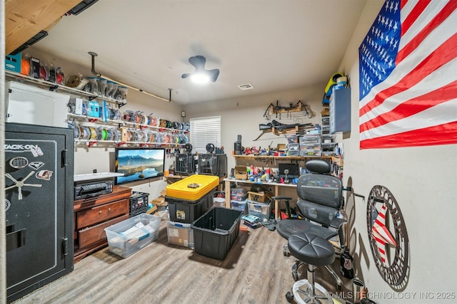 view of storage area