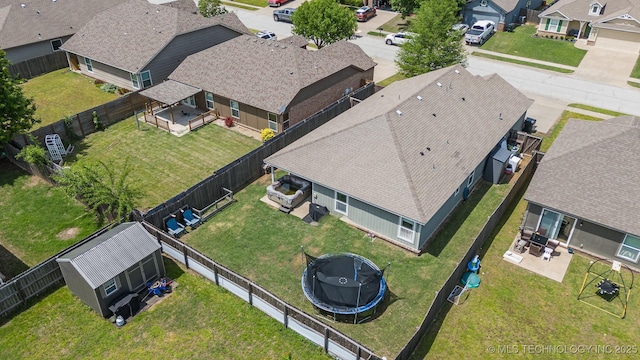 aerial view of residential area