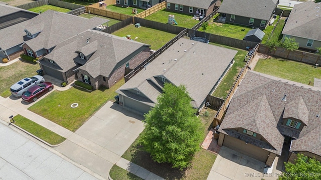 aerial view of residential area