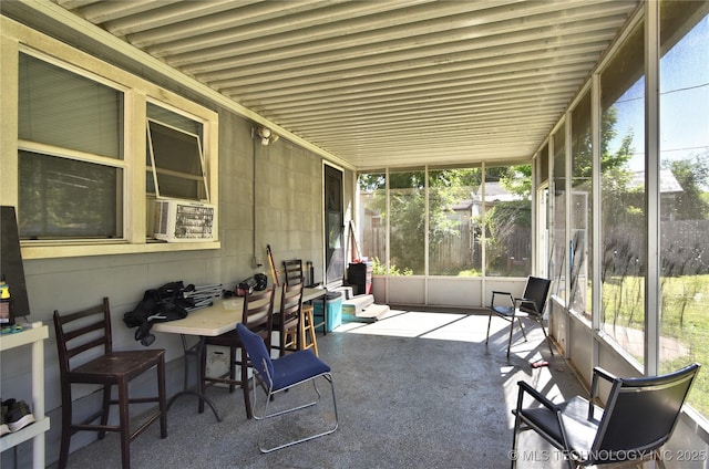 view of sunroom