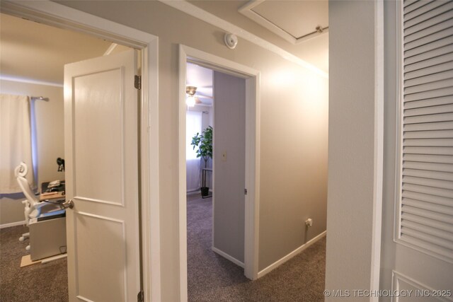5518 E 46th St Unit 5518, Tulsa, OK 74135 - hallway with carpet floors and baseboards
