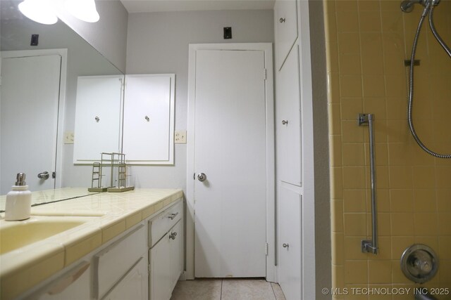 5518 E 46th St Unit 5518, Tulsa, OK 74135 - full bathroom with vanity and tile patterned flooring