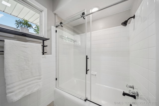 4031 S Birmingham Ave, Tulsa, OK 74105 - full bathroom featuring combined bath / shower with glass door
