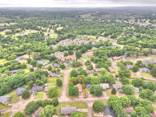aerial view of residential area
