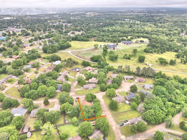 aerial view of residential area