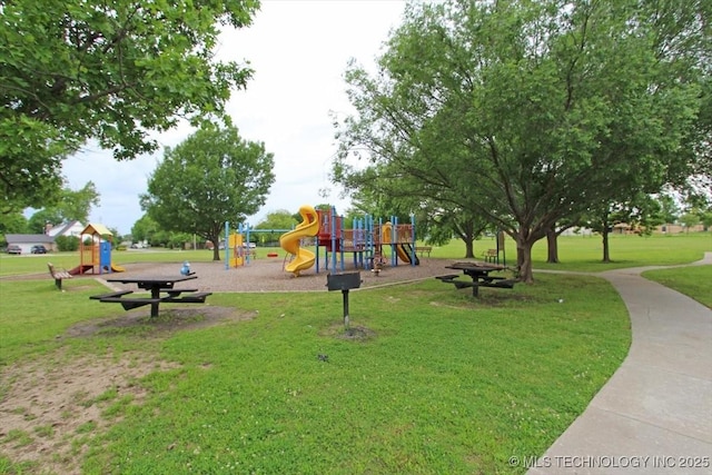 communal playground with a yard