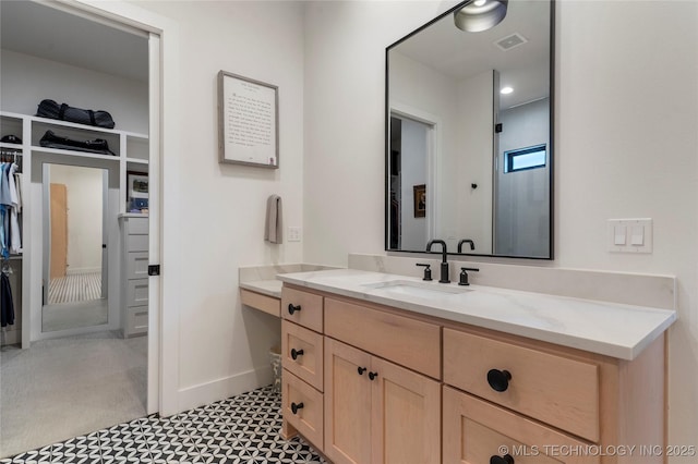 6038 E 119th Pl, Tulsa, OK 74137 - bathroom with vanity and tile patterned floors