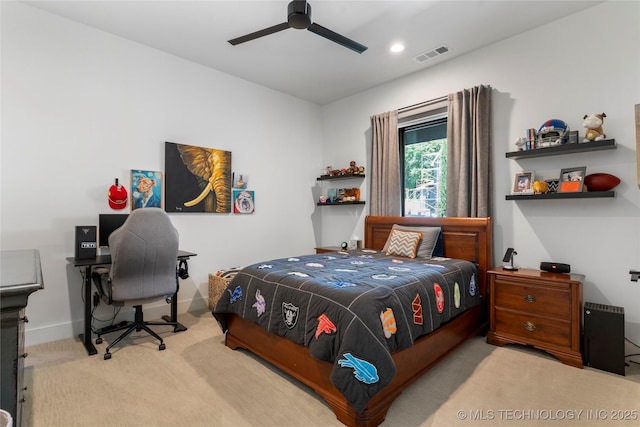 6038 E 119th Pl, Tulsa, OK 74137 - carpeted bedroom with baseboards and ceiling fan
