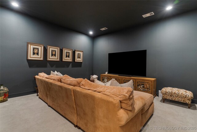 6038 E 119th Pl, Tulsa, OK 74137 - living room featuring light colored carpet and recessed lighting